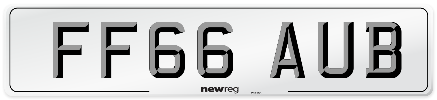 FF66 AUB Number Plate from New Reg